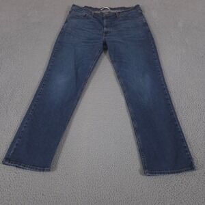 Levi Strauss Signature Jeans Mens 38x32 Blue Athletic Straight Leg Stretch Denim